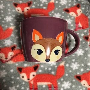 Fox mug Purple Orange Brown Animal tea cup hot chocolate mug coffee cup gift